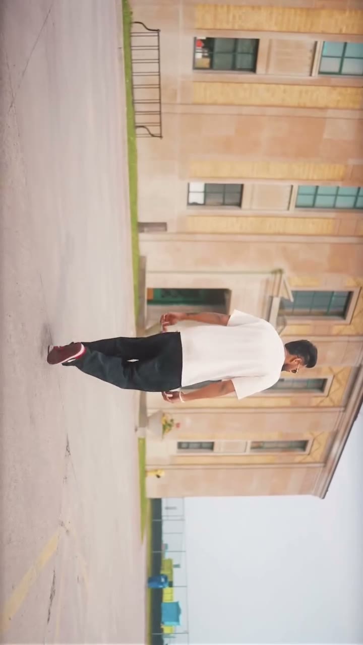 Cinematic frame from the Away music video shoot