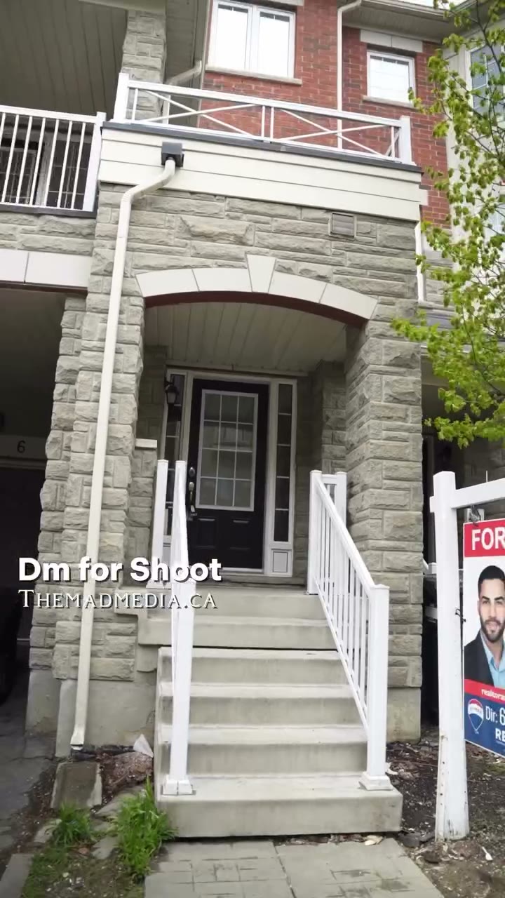 Townhouse entrance filmed for a home staging reel